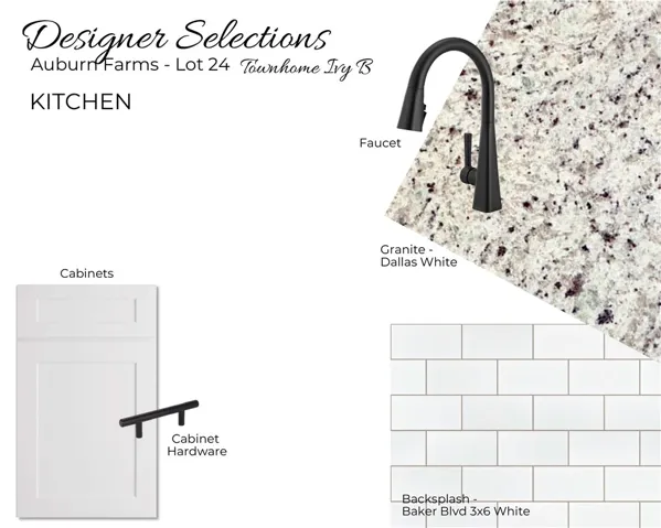 Auburn Farms Townhome Unit 24 - Kitchen Selections