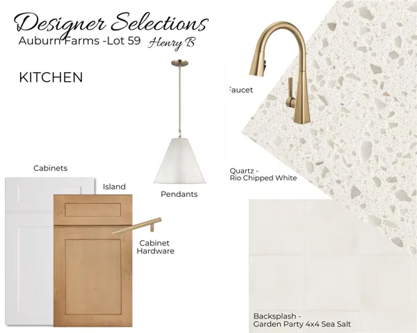 Auburn Farms Lot 59 - Designer Selections - Kitchen - All plans, pricing and specifications are subject to change without notice.