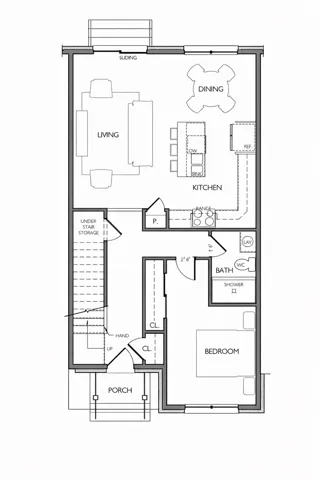 One Bedroom and bath on the main level