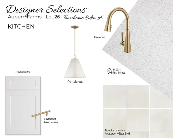 Auburn Farms Townhome Unit 26 - Kitchen selections!