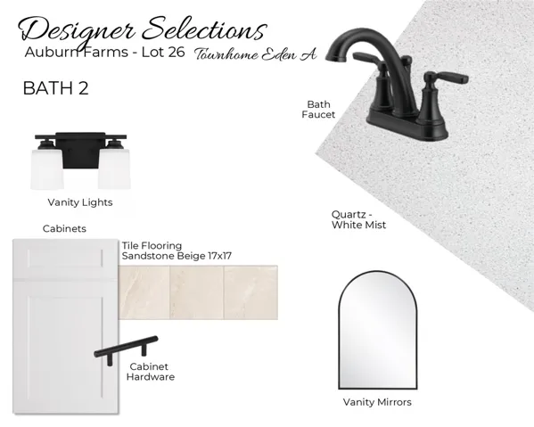 Auburn Farms Townhome Unit 26 - Bathroom 2 selections!