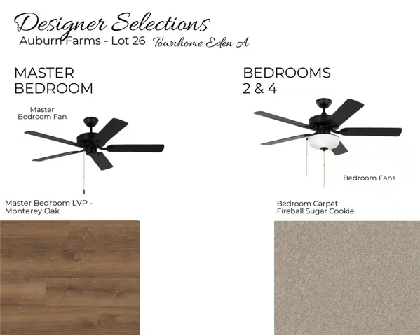 Auburn Farms Townhome Unit 26 - Primary bedroom selections!