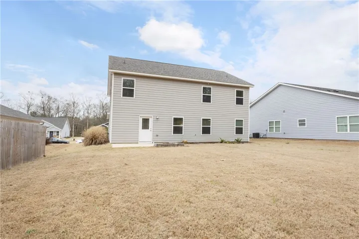 Spacious, rear yard