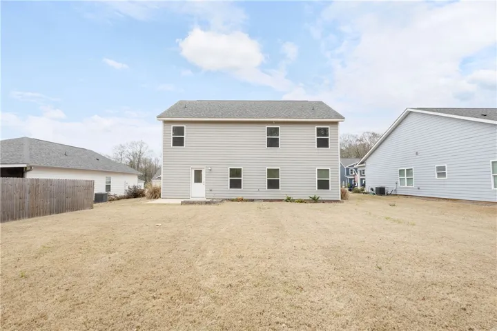 Spacious, rear yard