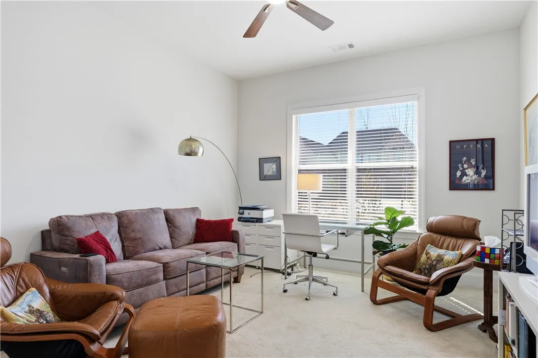 Located at the front of the home, bedroom four currently functions as an office and secondary sitting area, offering excellent flexibility.