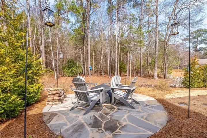 Private rear fire pit