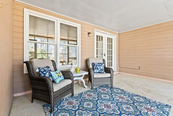 Screened porch off living room