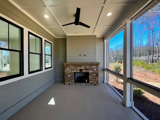 Stone Fireplace