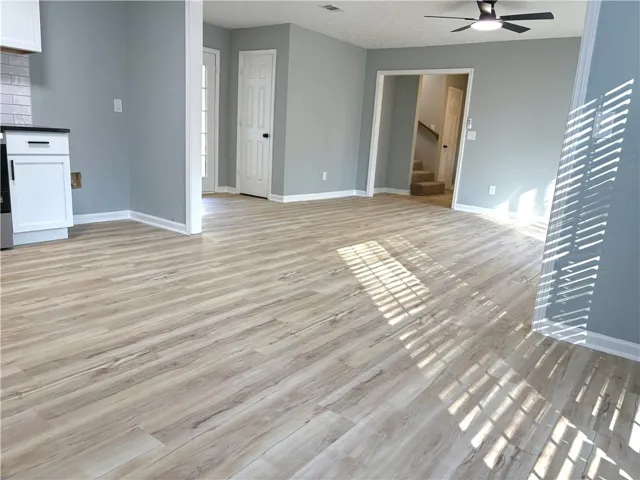 View of family room from kitchen