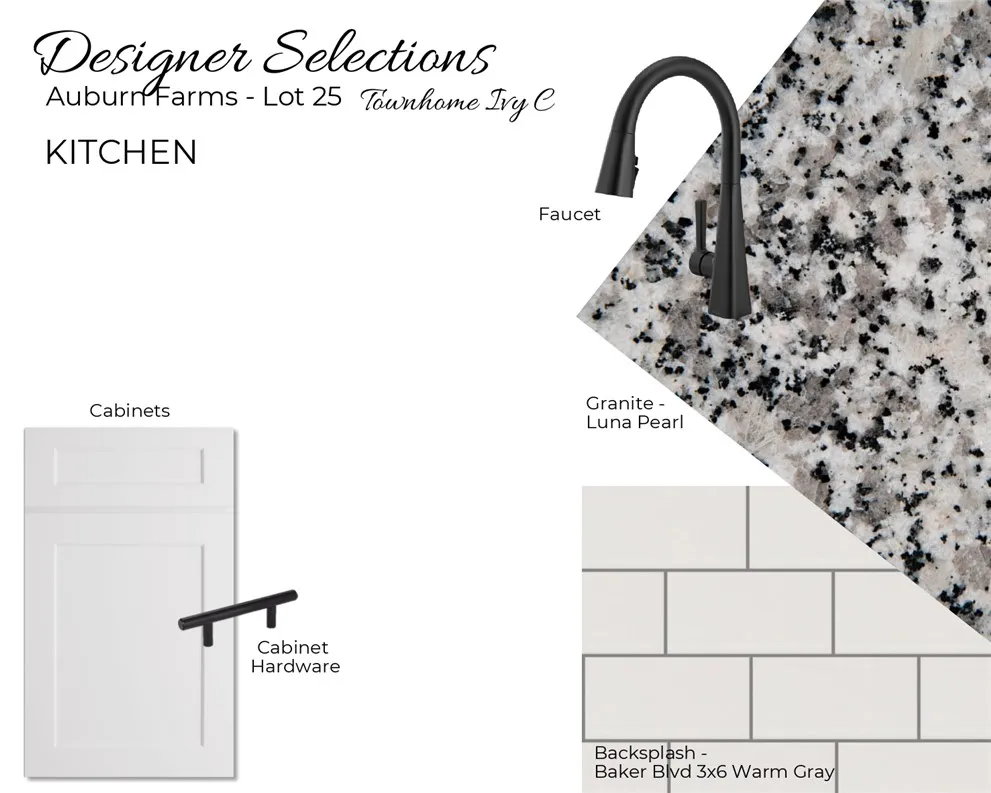 Auburn Farms Townhome unit 25 kitchen selections!