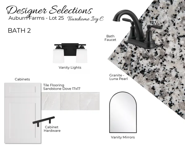 Auburn Farms Townhome unit 25 bath 2 selections!