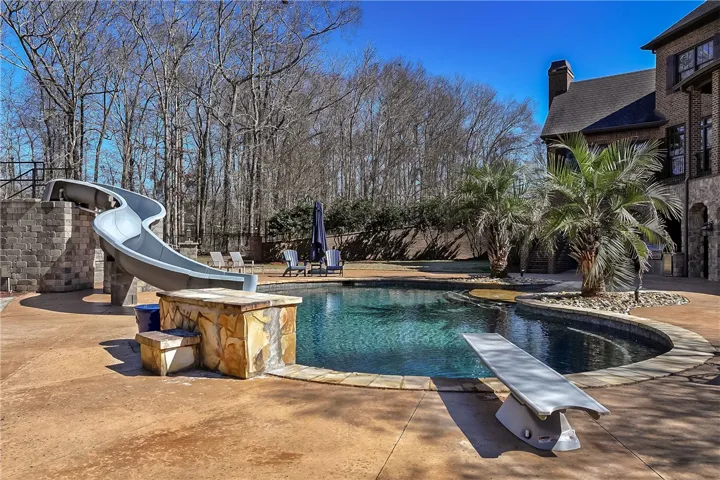 Diving Board and Dolphin Slide