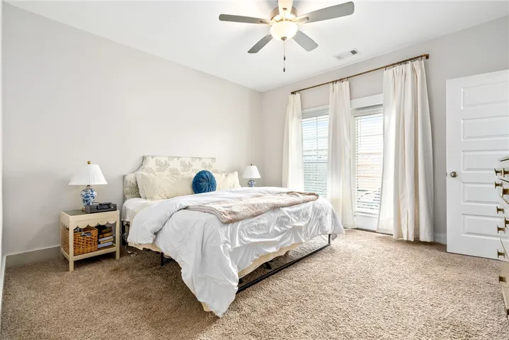 Comfortable primary suite with private bath.