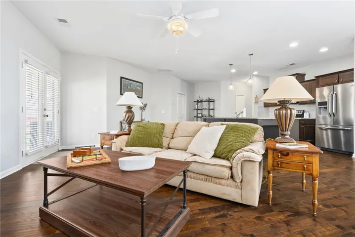 Relax in the Den and enjoy the wood-burning fireplace on those cool evenings.