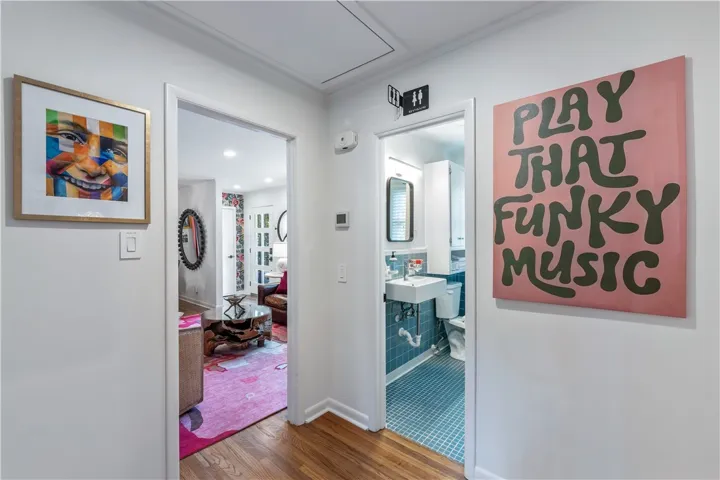 Hallway into Living and bath