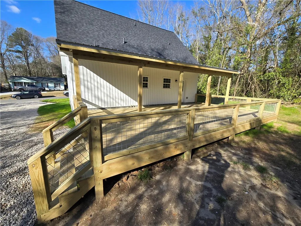 Backyard and deck
