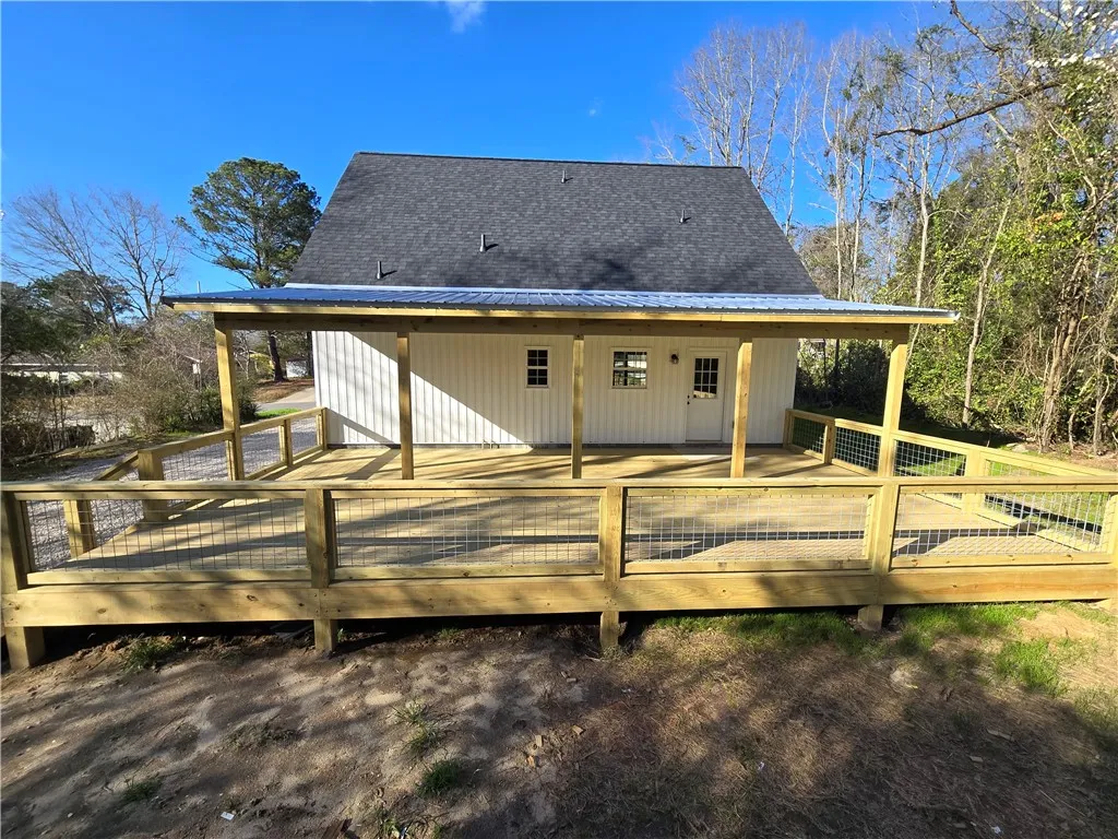 Backyard and deck