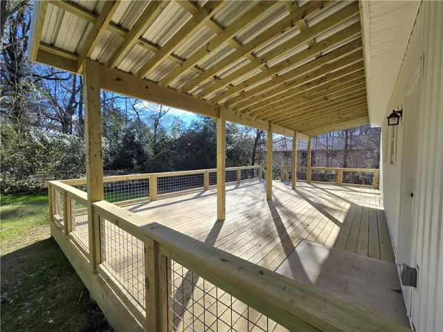 Covered game-day deck