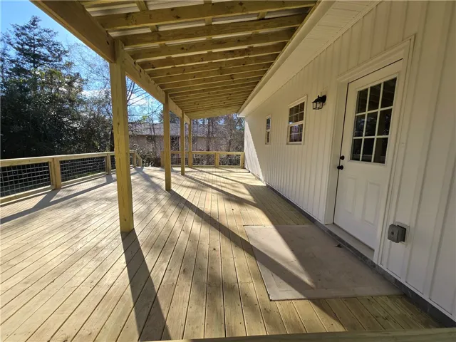 Covered back deck area