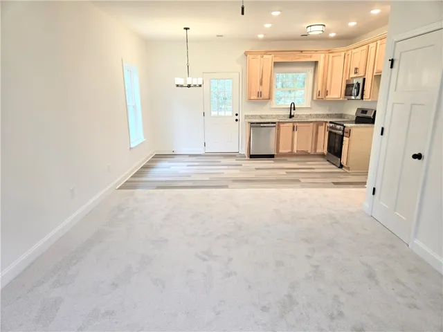 Great room and kitchen