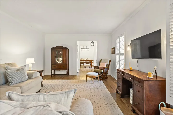 Front living space...the beginning of beautiful natural lighting & plantation shutters!