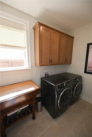 Thoughtfully planned laundry room.