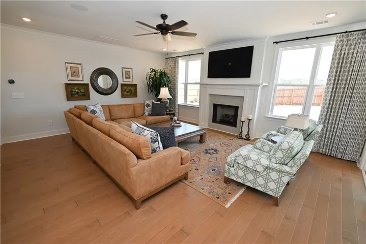 Large living space filled with natural light.