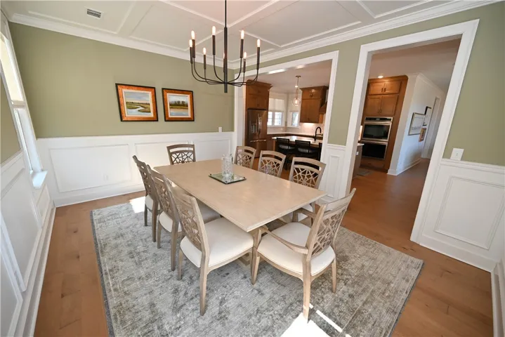 Opens up to both kitchen and living room!