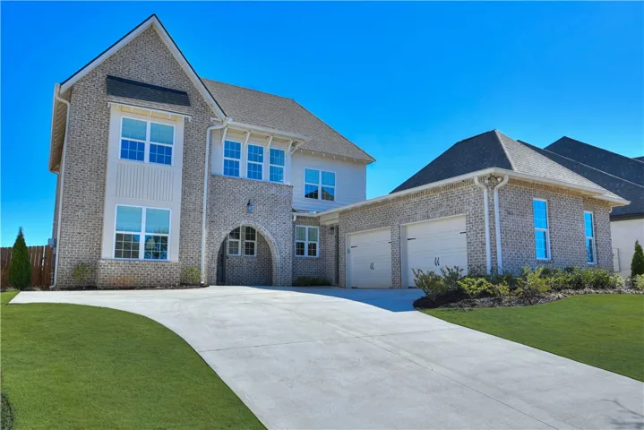 Expansive paved driveway.