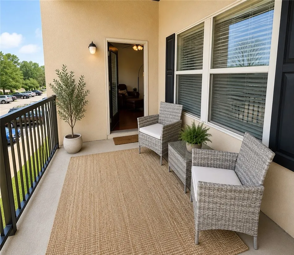 An inviting private patio awaits, perfect for enjoying quiet moments outdoors.