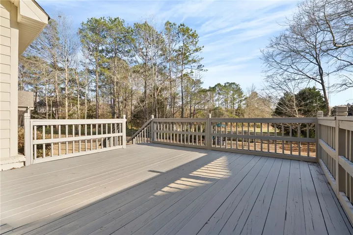 Back Deck overlooking the yard