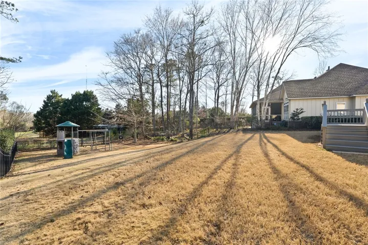 Fully fenced backyard