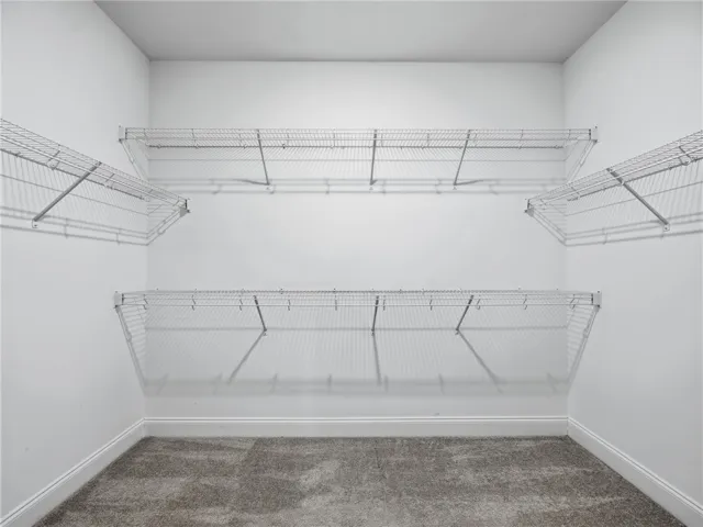 Lots of space in the primary closet!
