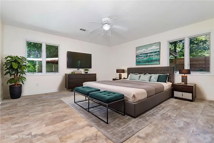 Virtually Staged Primary Bedroom