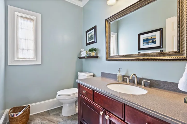main level powder room
