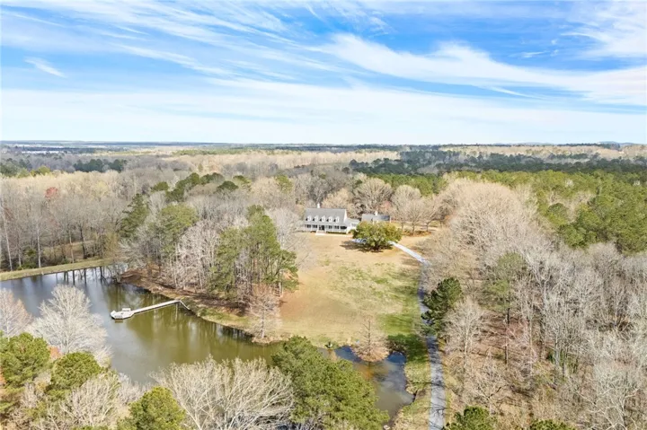 Aerial view of property