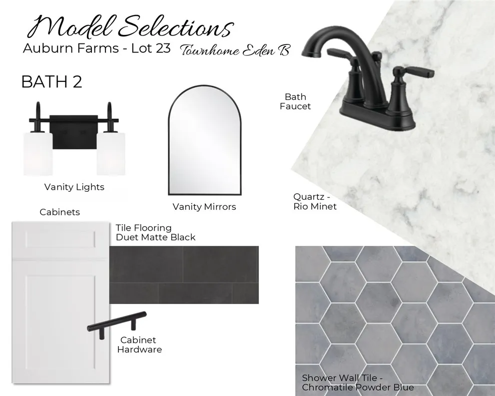 Auburn Farms Townhome unit 23 design selections!