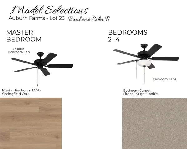 Auburn Farms Townhome unit 23 design selections!
