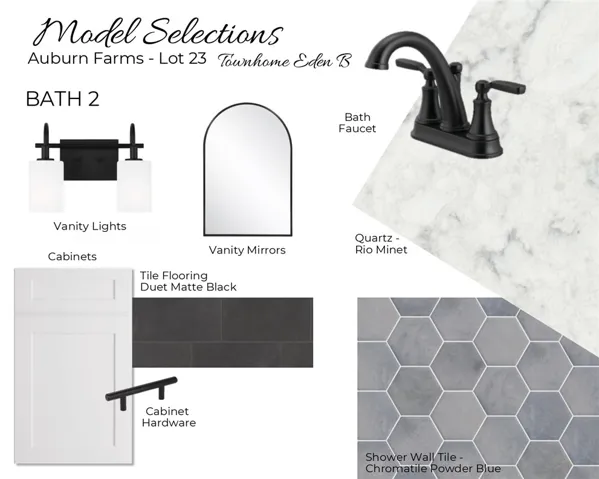 Auburn Farms Townhome unit 23 design selections!