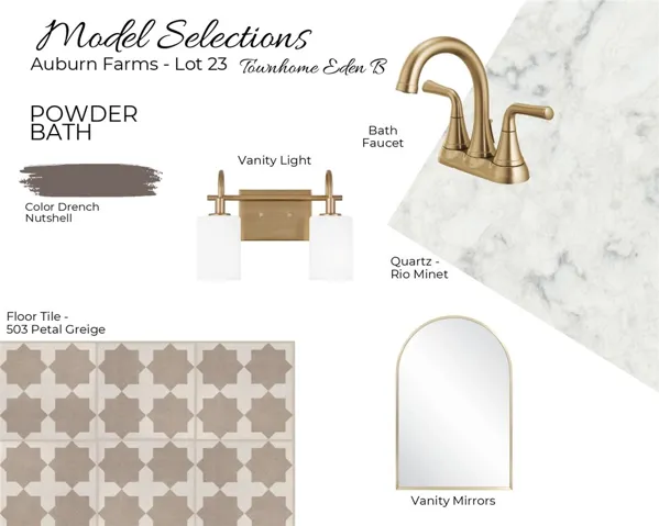 Auburn Farms Townhome unit 23 design selections!