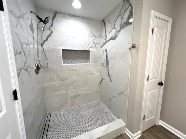 Master Shower with Linen Closet