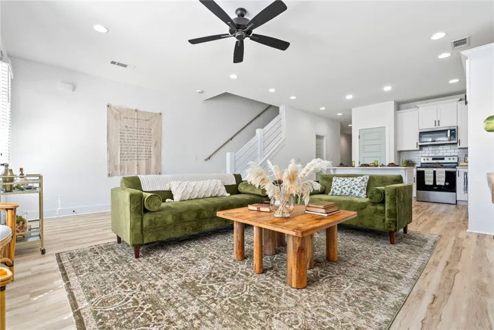Open concept living and kitchen
