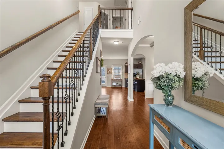 Stunning soaring cathedral ceilings upon entry