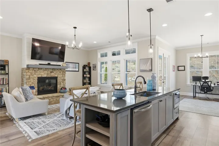 Open-Concept Living Room, Kitchen, and Dining Room