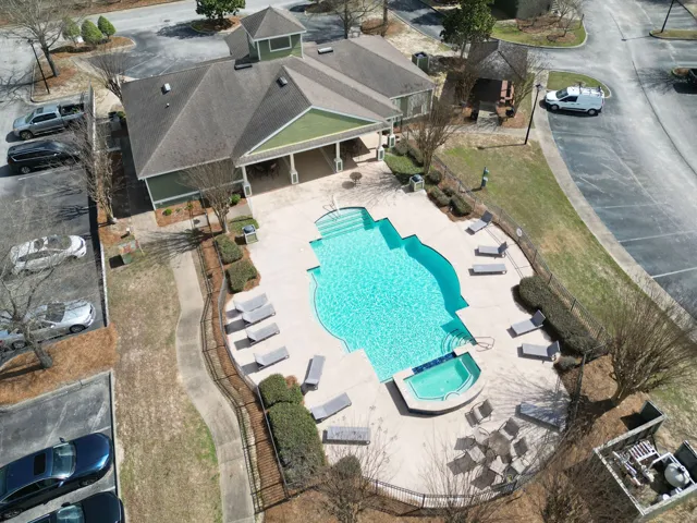 Aerial view of pool