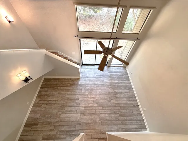 View of the main living spaces from the loft.