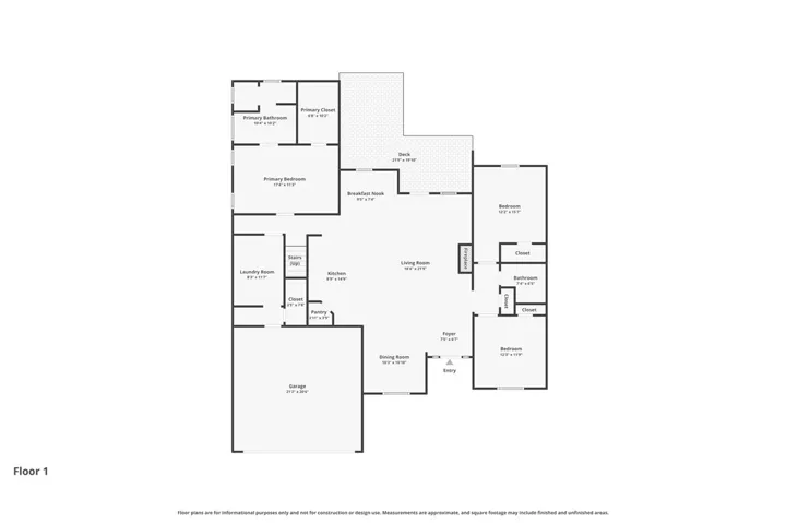 Primary suite on main level plus two other bedrooms and another bathroom