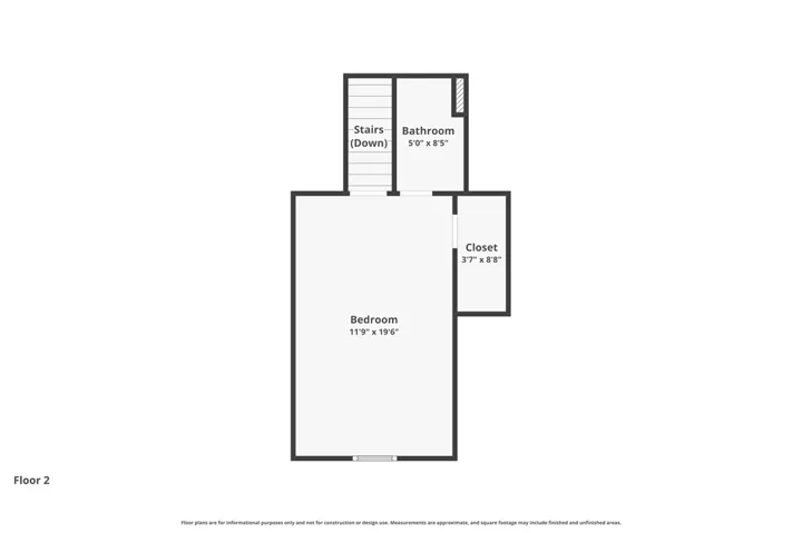 2nd story spacious bedroom with a walk-in closet and full bath