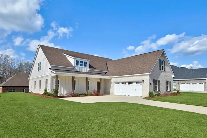 Attached double garage.