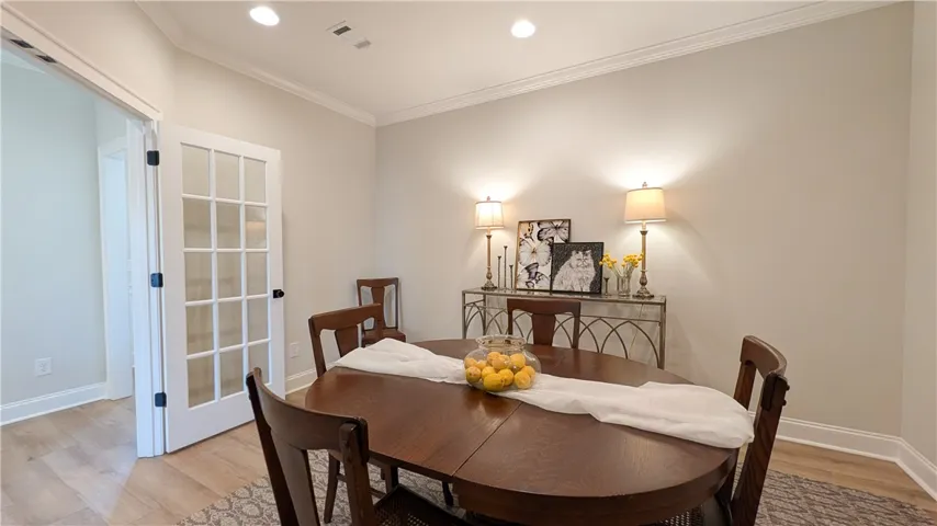 French doors mean this flexible space would also make a great home office!